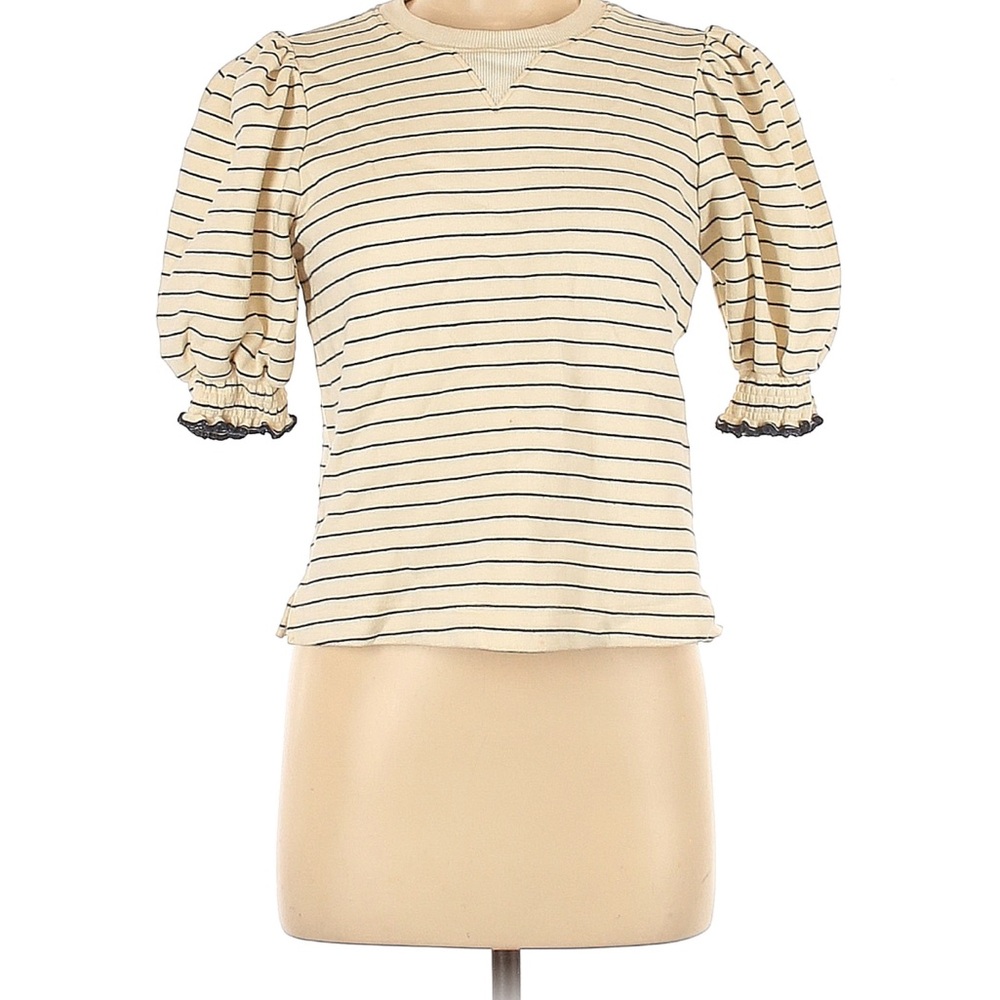 SAYLOR Cream and Black Striped Blouse